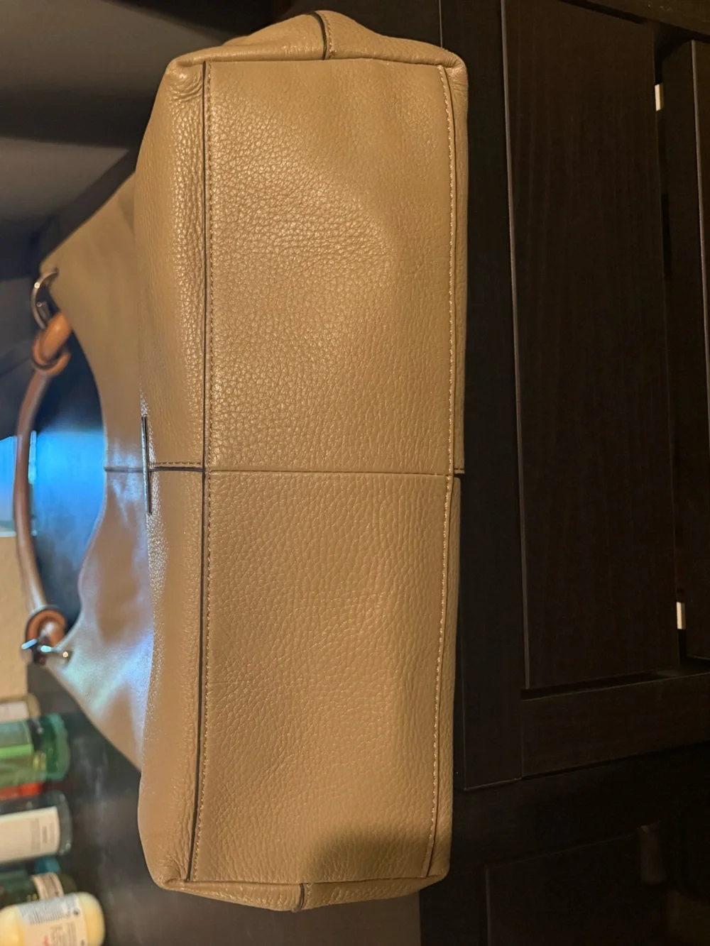 Vince Camuto Taupe Shoulder Hobo with Tan Handle
